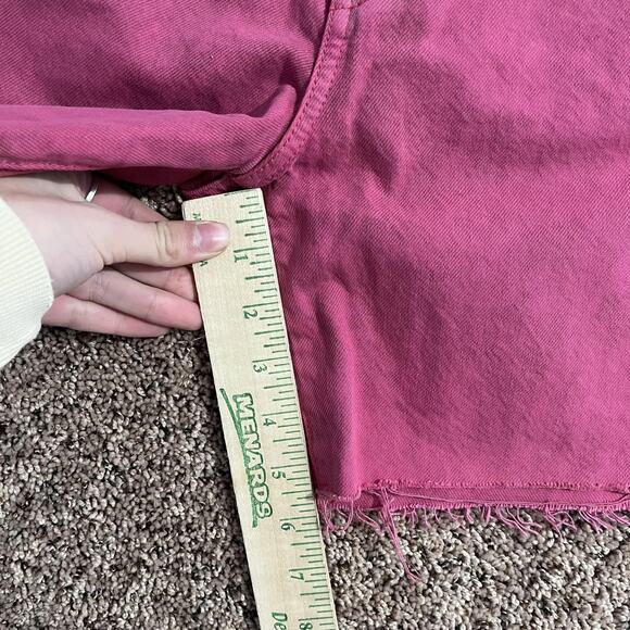 Rag & Bone Maya Shorts Womens 23 Pink Denim Jean High Rise Cutoff Organic - Picture 10 of 11